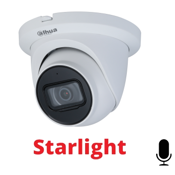 IPC-HDW2431T AS-0280B-S2 4 MP H.265+ IR Dome Starlight Sesli Kamera (30m IR)